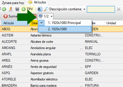 Elección del monitor